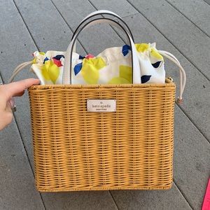 Kate Spade Lemon Zest wicker purse